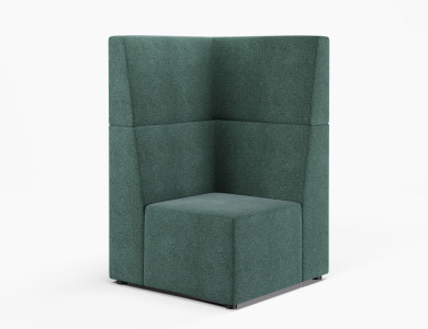 90o Square Corner High Back, Deep Base.