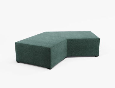 120o Boomerang Ottoman, Deep Base.