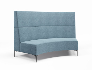 Large 60o Concave High Back, Borsari Legs.