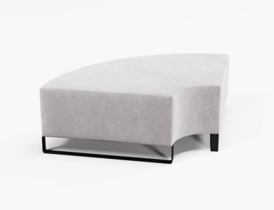 Small 90o Ottoman, Sleigh Legs.