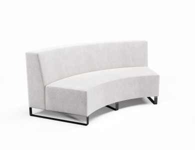 Large 60o Concave Low Back, Sleigh Legs.