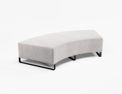 Large 90o Ottoman, Sleigh Legs.