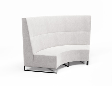 Large 90o Concave High Back, Sleigh Legs.