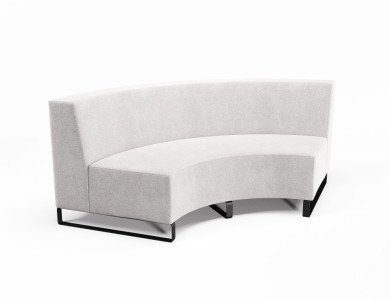 Large 90o Concave Low Back, Sleigh Legs.