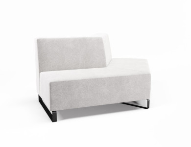 120o Boomerang Convex Low Back, Sleigh Legs.