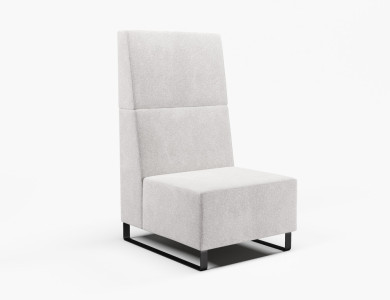 700mmL Straight High Back, Sleigh Legs.