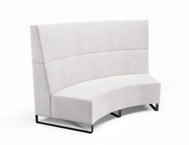 Large 60o Concave High Back, Sleigh Legs.
