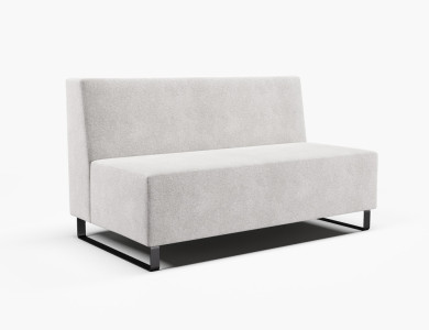 1400mmL Straight Low Back, Sleigh Legs.