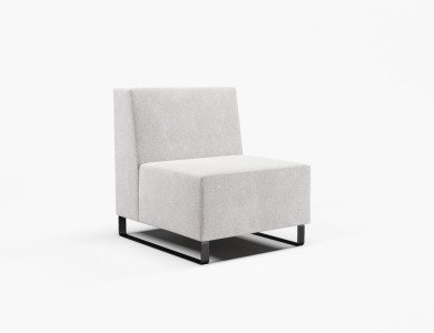 700mmL Straight Low Back, Sleigh Legs.