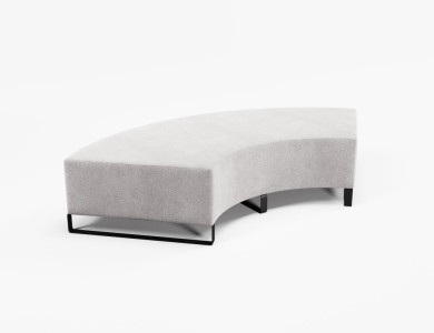 Large 90o Ottoman, Sleigh Legs.